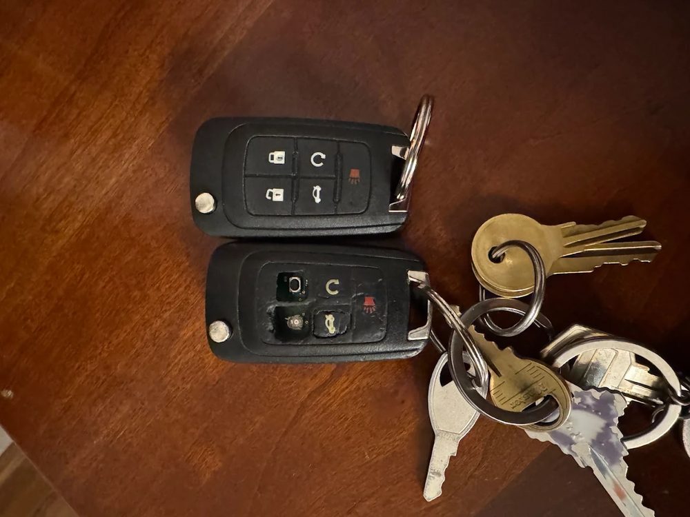 Buick flip key replacement, old versus new